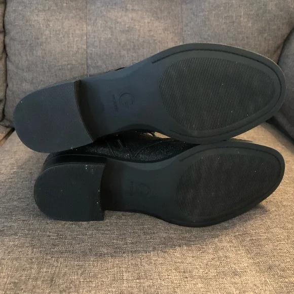 NIB G by Guess Black Sparkly Texture Boots 10 - Picture 5 of 11